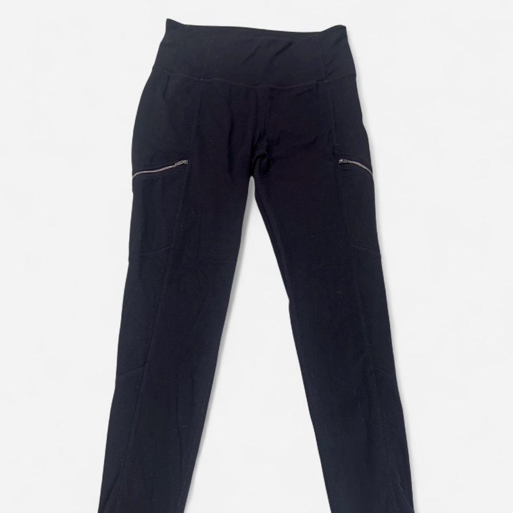 Black Athleta High-Waisted Leggings